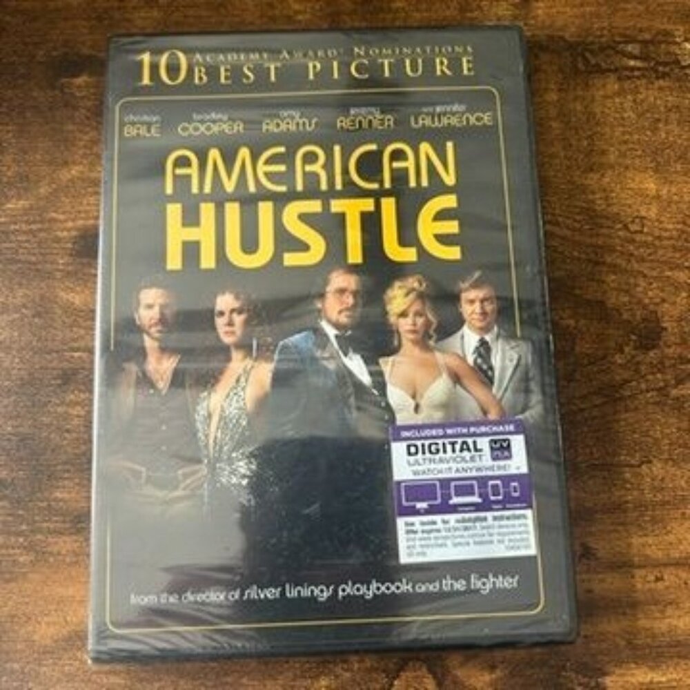 American Hustle DVD + Digital Ultraviolet Drama Comedy - NEW Sealed